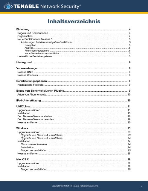 Nessus 5.0 Installation Guide