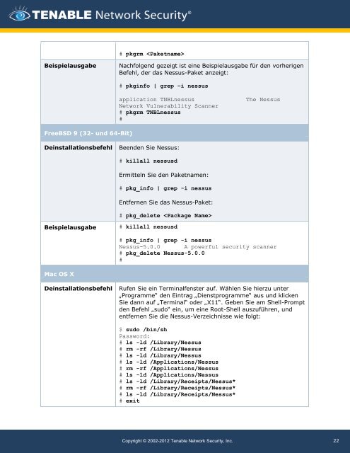 Nessus 5.0 Installation Guide