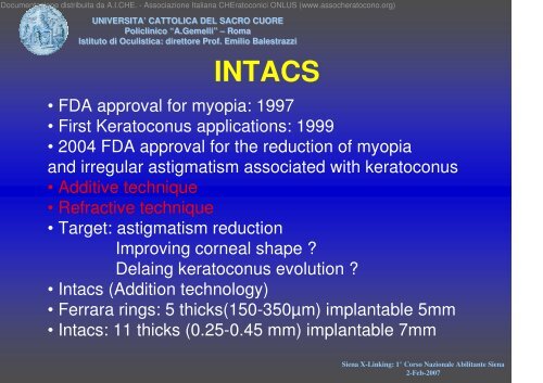 INTACS vs Cross-Linking for Keratoconus