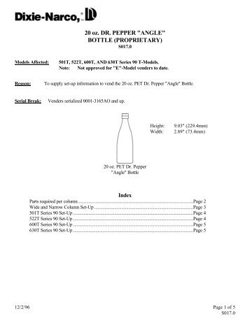20 oz DR PEPPER "ANGLE" BOTTLE (PROPRIETARY)