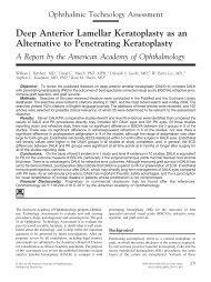 Deep Anterior Lamellar Keratoplasty as an Alternative to Penetrating ...