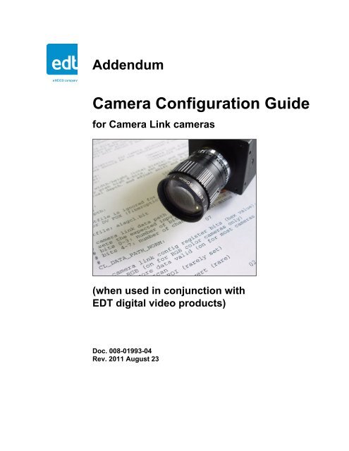 Camera Configuration Guide - Edt.com