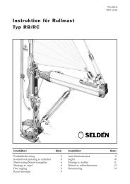 Instruktion för Rullmast Typ RB/RC