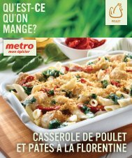 CASSEROLE DE POULET ET PÂTES À LA FLORENTINE