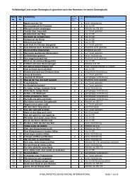 Vollständige Liste neues Gesangbuch (geordnet nach den ...