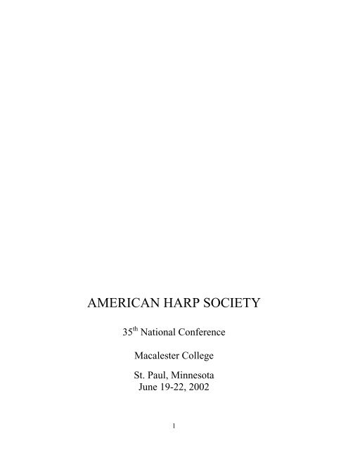 Anniversary Concert - American Harp Society