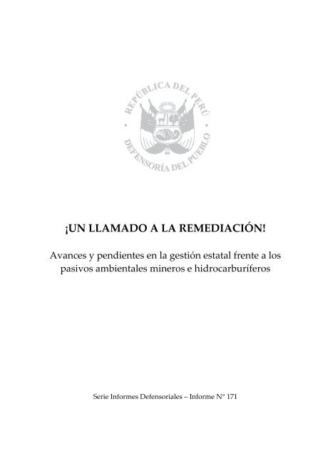 ¡UN LLAMADO A LA REMEDIACIÓN!