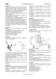 Zoologia - Exercícios Prof Dorival