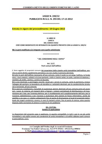 797 - Condominio file pdf - Ordine degli Avvocati di Civitavecchia