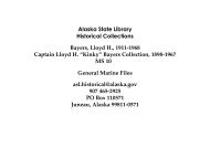 Bayers Collection, 1898-1967 General Marine Files - Alaska State ...