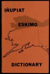 INUPIAT ESKIMO DICTIONARY