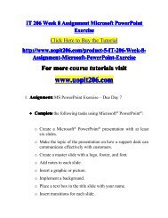 IT 206 Week 8 Assignment Microsoft PowerPoint Exercise