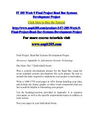 IT 205 Week 9 Final Project Bead Bar Systems Development Project