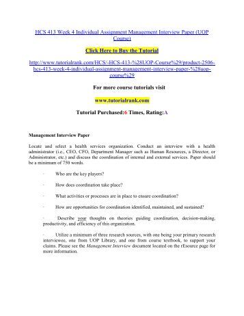 Human-Resource Manager Interview Report - Assignment Example