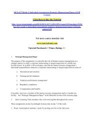 HCS 427 Week 1 Individual Assignment Strategic Management Paper/Tutorialrank