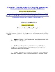 HCS 451 Week 1 Individual Assignment Overview of Risk Management and Quality Management in Health Care Worksheet/Tutorialrank