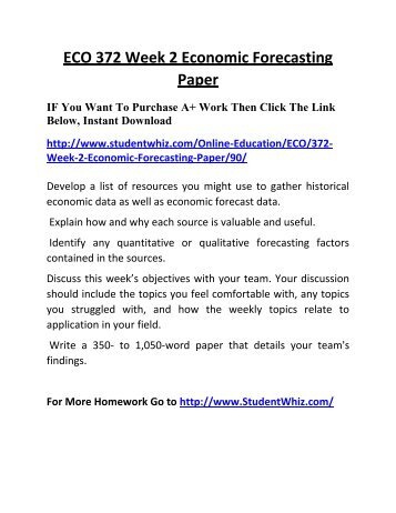Economic indicators essay