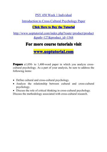 Essay On Globalisation Psy Week Individualintroduction To Crosscultural Psychology Paper Best Online Essay Writing Services also Three Paragraph Essay Outline Psy Week Individual Introduction To Crosscultural Psychology The Canterbury Tales Essay