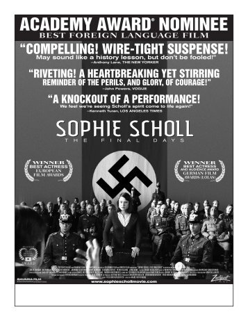 SOPHIE SCHOLL - Zeitgeist Films.