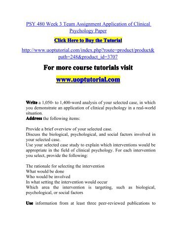 Assignment in psychology