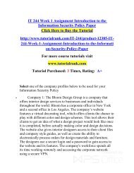 IT 244 Week 1 Assignment Introduction to the Information Security Policy Paper/ Tutorialrank