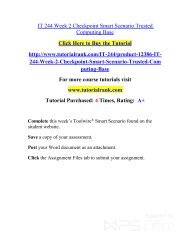 IT 244 Week 2 Checkpoint Smart Scenario Trusted Computing Base/ Tutorialrank