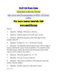 MAT 126 Week 2 Quiz