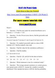 MAT 126 Week 5 Quiz