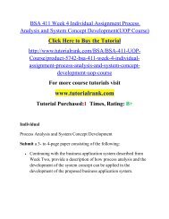 BSA 411 Week 4 Individual Assignment Process Analysis and System Concept Development/TutorialRank
