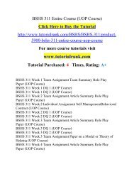 BSHS 311 Entire Course /TutorialRank