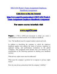 MGT 434 Week 5 Team Assignment Employee Handbook Assignment.pdf