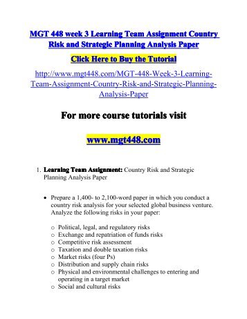 country risk and strategic planning analysis essay Develop a strategic risk management action plan, 6 typically, the strategic risk assessment is performed by management with input and validation by the direc. country risk and strategic planning analysis essay Develop a strategic risk management action plan, 6 typically, the strategic risk assessment is performed by management with input and validation by the direc.