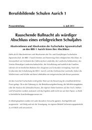 Rauschende Ballnacht als würdiger Abschluss eines ... - BBS1 Aurich