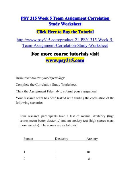 week 5 assignment worksheet