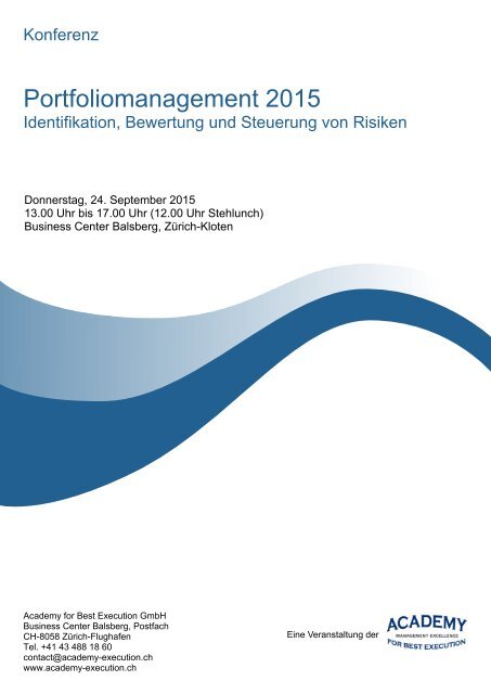 Programm Portfoliomanagement 2015