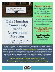 Community Fair Housing Needs Assessment Meeting - Horry County 