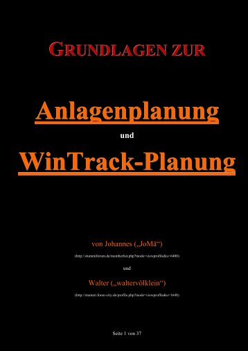 Grundlagen zur Anlagenplanung mit Wintrack - Weichen-Walter