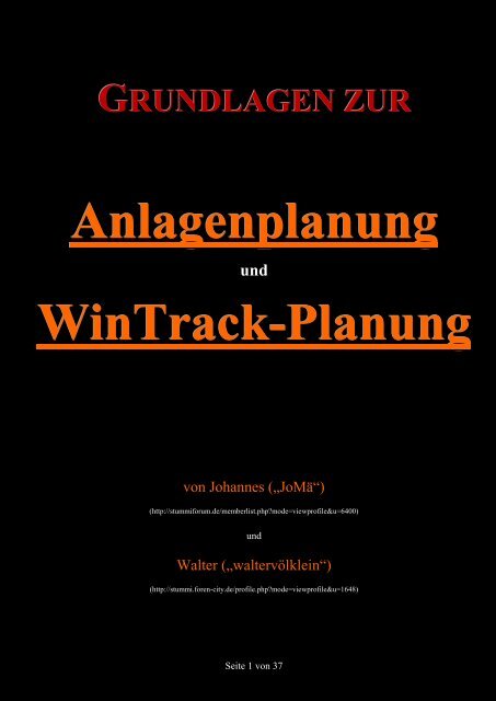 Grundlagen zur Anlagenplanung mit Wintrack - Weichen-Walter