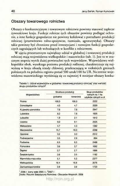 i perspektyw rozwoju obszarów wiejskich w Polsce do 2015 roku