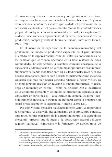 Propiedad colectiva de la tierra y producción agrícola capitalista