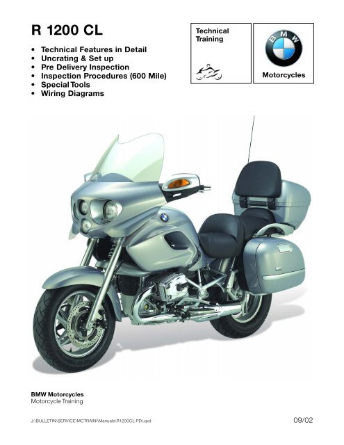 BMW motorrad R1200CL R1200C Cruiser moto prospectus brochure R1200 C CL R 1200 