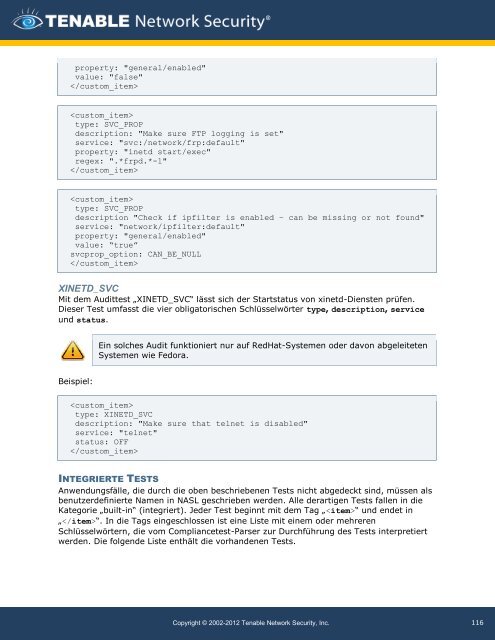 Nessus Compliance Reference