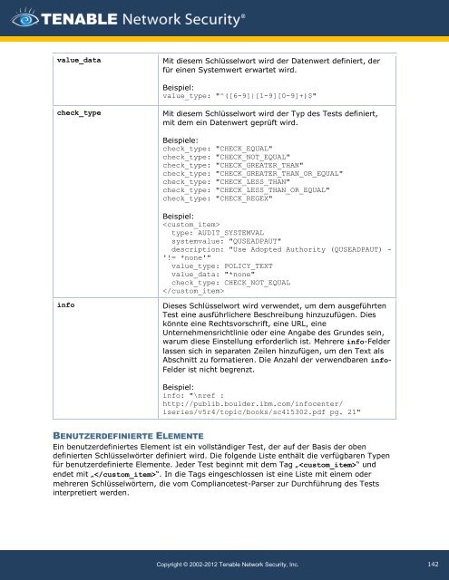 Nessus Compliance Reference