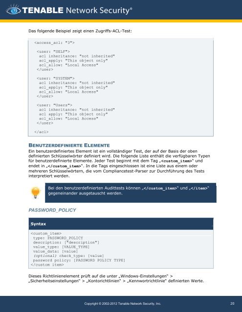 Nessus Compliance Reference