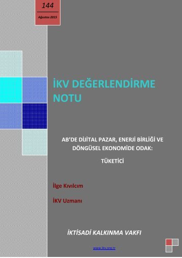 İKV DEĞERLENDİRME NOTU