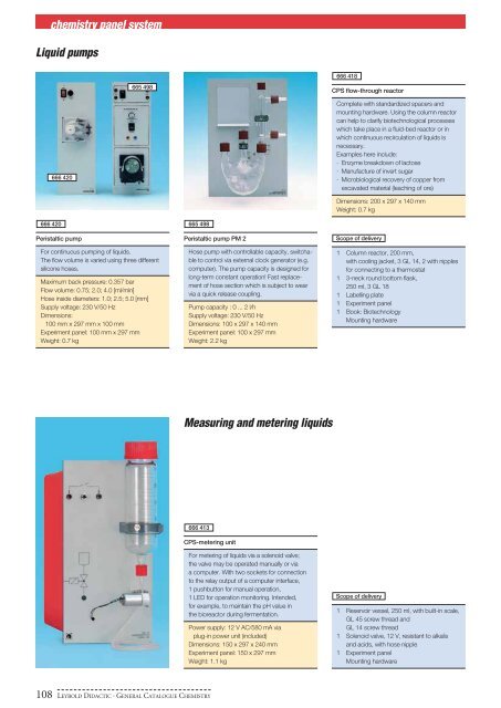 General Catalogue Chemistry - BECO Internacional LTDA.