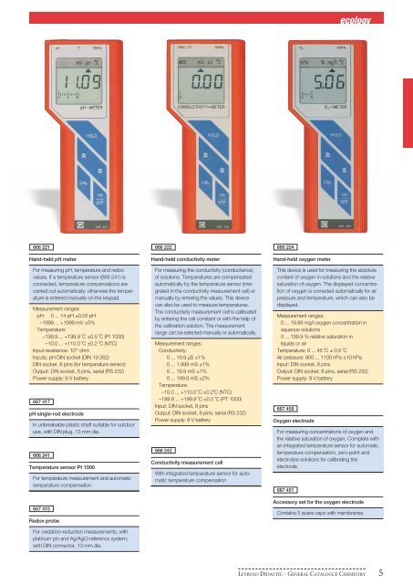 General Catalogue Chemistry - BECO Internacional LTDA.