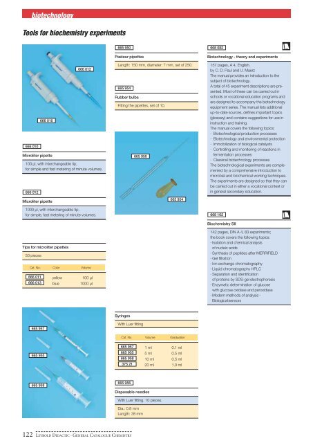 General Catalogue Chemistry - BECO Internacional LTDA.