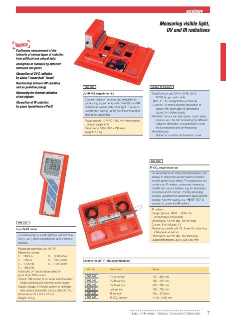 General Catalogue Chemistry - BECO Internacional LTDA.