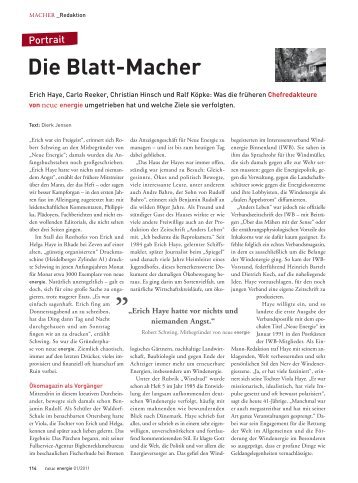 Die Blatt-Macher - Neue Energie